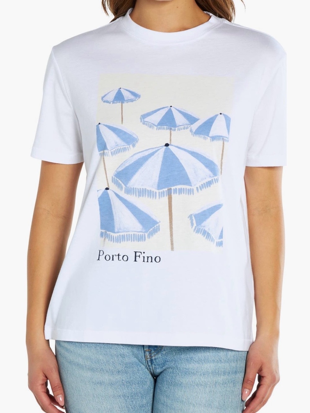 NWT WildFox Porto Fino Beach Umbrella Graphic Tee. M.